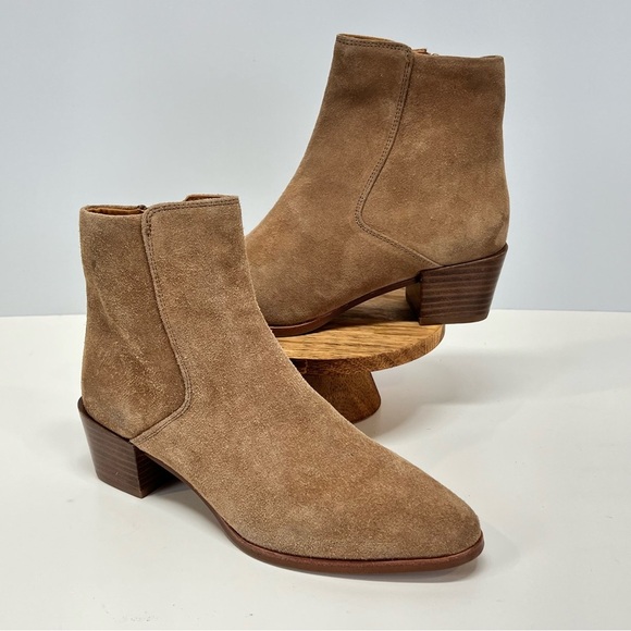 RAG & BONE ICONS Tan suede heeled ankle booties size 8.5 - Picture 2 of 10